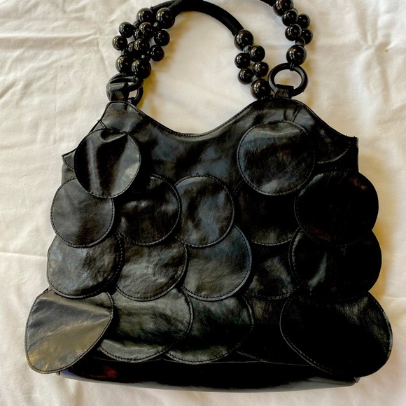 Black vinyl Bag, zipper closure - Picture 9 of 10